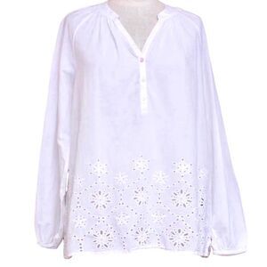 Lilly Pulitzer Elsa Eyelet Tunic Top
